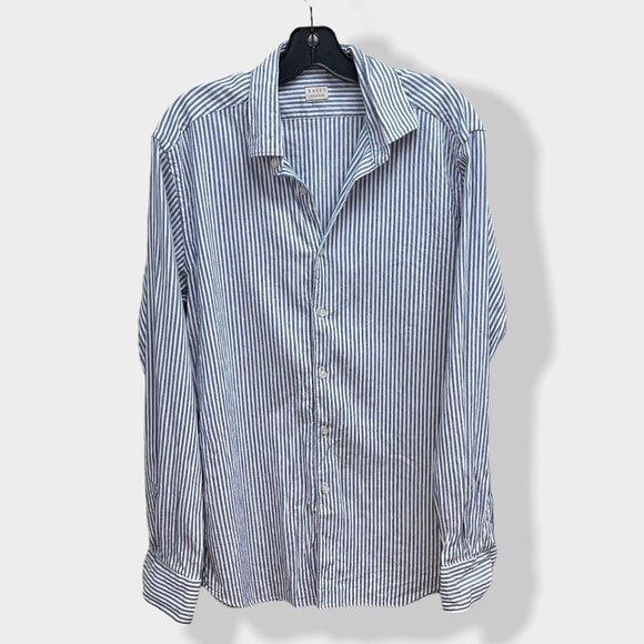 Xacus Evolution Fit Men's Striped Button Down - Picture 1 of 5